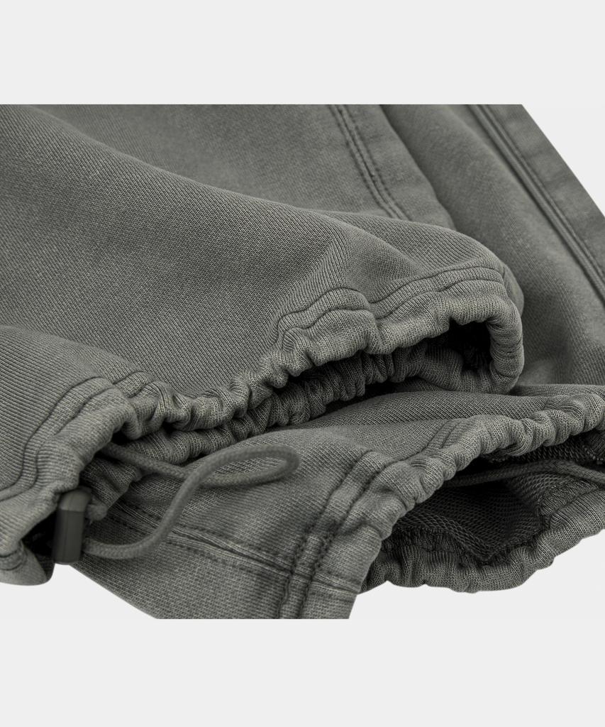 LETTERCOMO Heavy Cotton Garment Piping Wide Sweatpants Khaki Grey