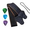 Acoustic Guitar Strap 3 Picks Thickened Cotton Strap Pluggable Pick Strap Cotton Strap  Pick