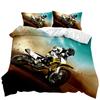 Motorbike Duvet Cover Motocross Rider Teens Racing Motorcycle Dirt Bike Motorbike Vehicles Extreme Sports Quilt Cover