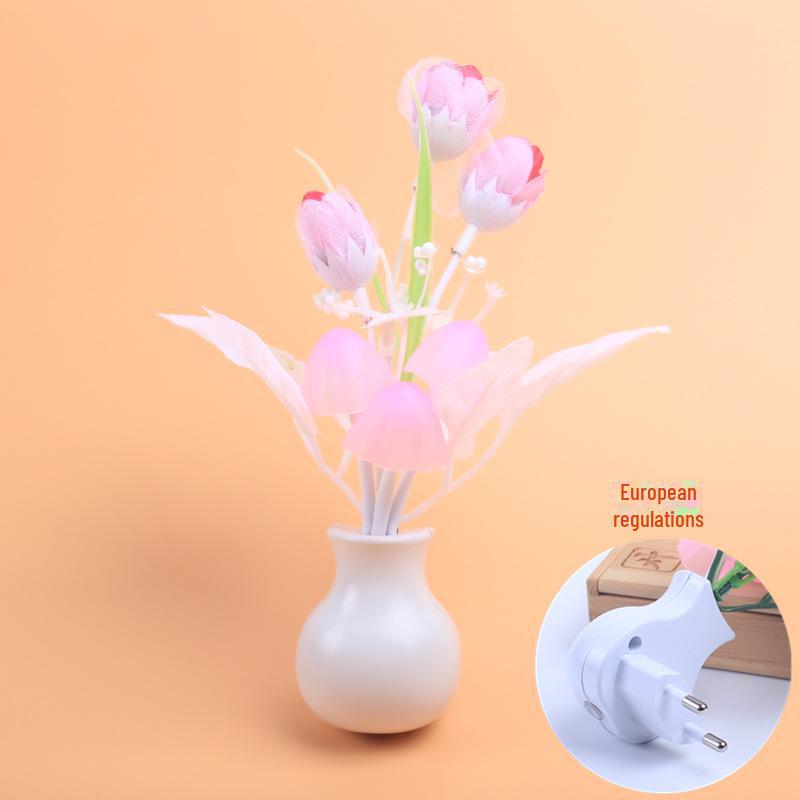 

Світлодіодний нічник Тюльпан для транскордонного використання: Підключається до розетки грибоподібна лампа з датчиком світла, що відповідає стандартам США/Європейської інтеграції. 0.5W