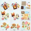 1Set Dollhouse Mini Breakfast Play Dim Sum Bread Jam Plate Model Miniature Kitchen Cooking Baking Model Diy Doll Accessories