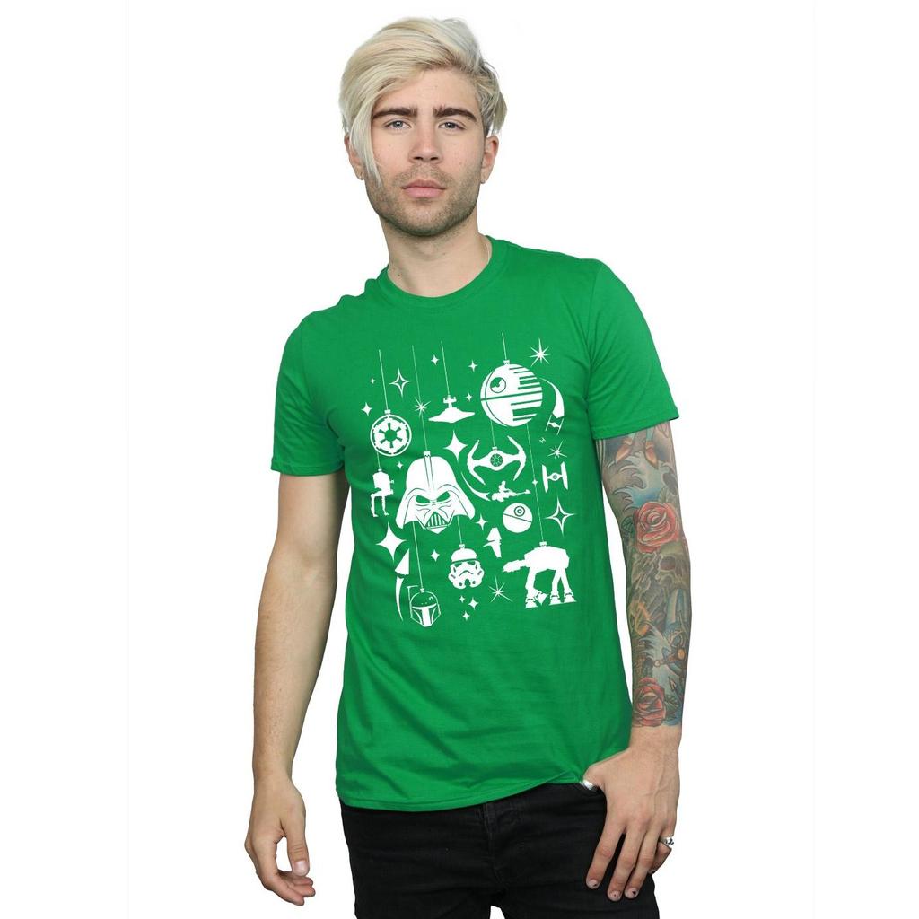 STAR WARS Herren-T-Shirt mit Weihnachtsdekoration