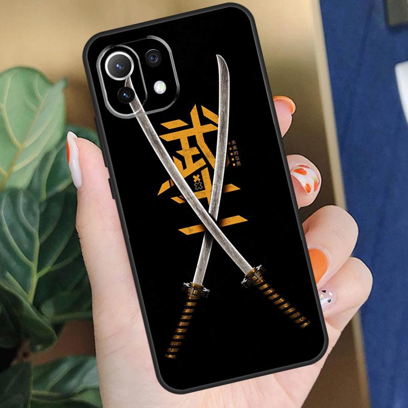 Japan Samurai Katana Case For Xiaomi 15 14 Ultra 13T 14T 15T Pro 17 Pro Max POCO F8 F7 F5 F6 X5 X6 X7 Pro Coque