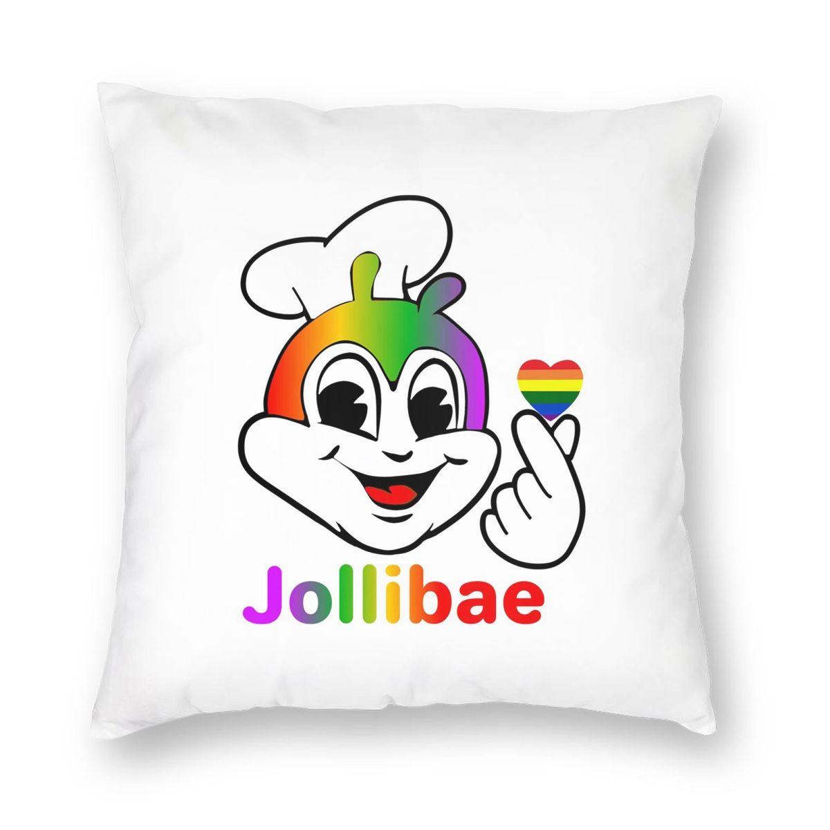Jollybee Jollibee Square Pillowcase Pillow Cover Cushion Throw Pillow for Home Bedroom Car 12x12Inch