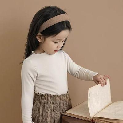 Top de capa cálida de encaje de manga larga estilo coreano para niñas