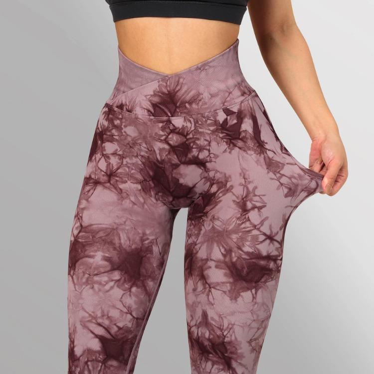 Women Seamless Tie Dye Yoga Leggings Sport Pants Athletic Workout Tights Fitness Gym Wear Female Sports Leggings