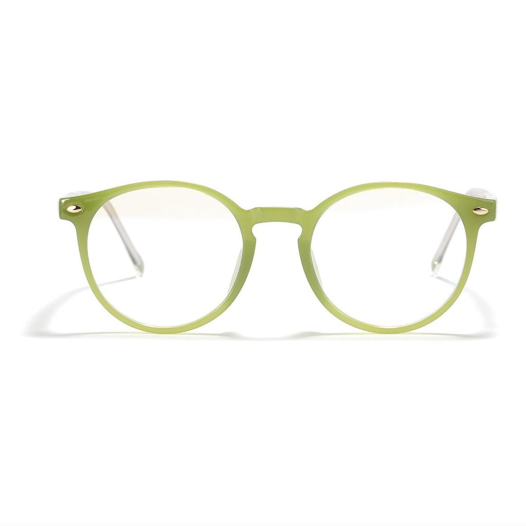 Xunge Unisex Round TR90 Glasses - Candy Colors, Korean Academy Style, Sweet No Makeup Look