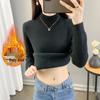 2025 Women's Fleece Knit Round Neck Sweater - Warm, Thick, Plus Velvet One-Piece Base Layer for Autumn/Winter