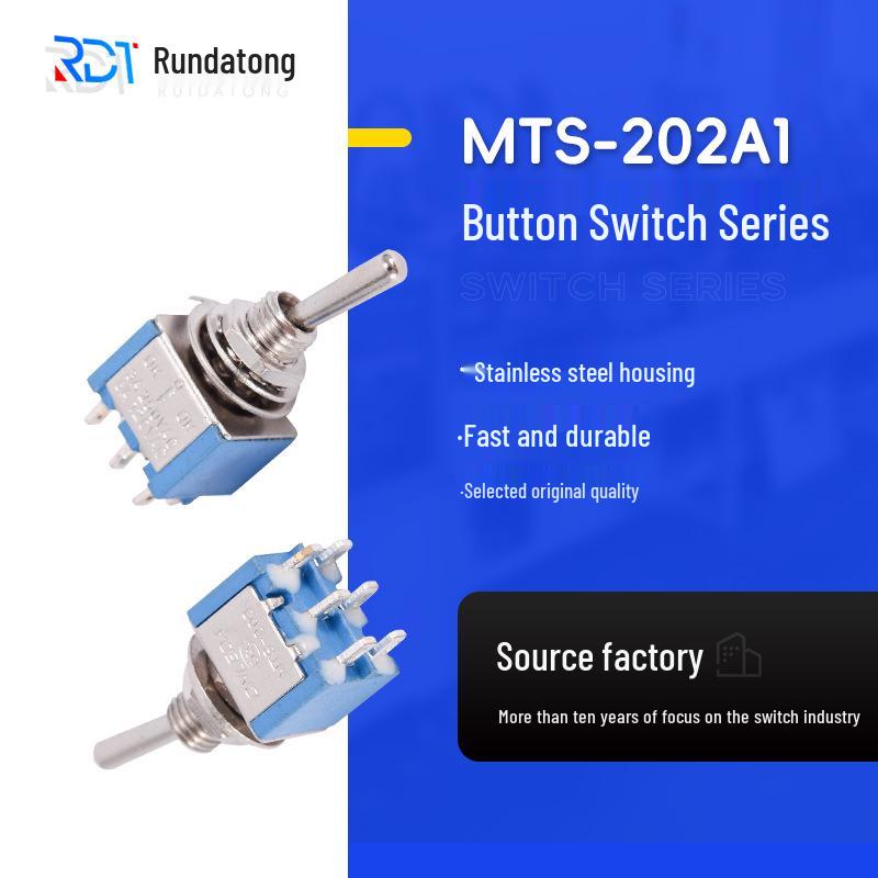 

MTS-202A1 Series: Compact 6-Pin, 2-Position Toggle Switch MTS-202A1