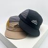 New Unisex Flat Eave Letter Mountain Embroidery Baseball Hats Breathable Color Block Sunshade Quick Drying Peaked Caps Versatile