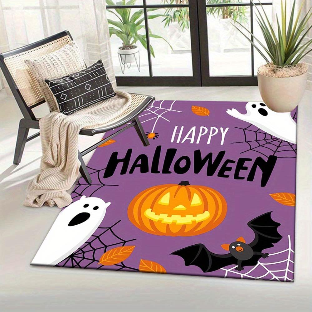 1pc Happy Halloween Area Rug, Slip-Resistant, Easy-Clean, Stain-Resistant, Perfect for Cozy Living Rooms, Bedrooms, Kitchens, Offices, and H