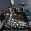 3D Shiny Red Golden Rose Flowers Duvet Cover Set With Pillowcase Valentine's Day Fashion Bedding Set Bedroom Dorm Decor Bed Sets