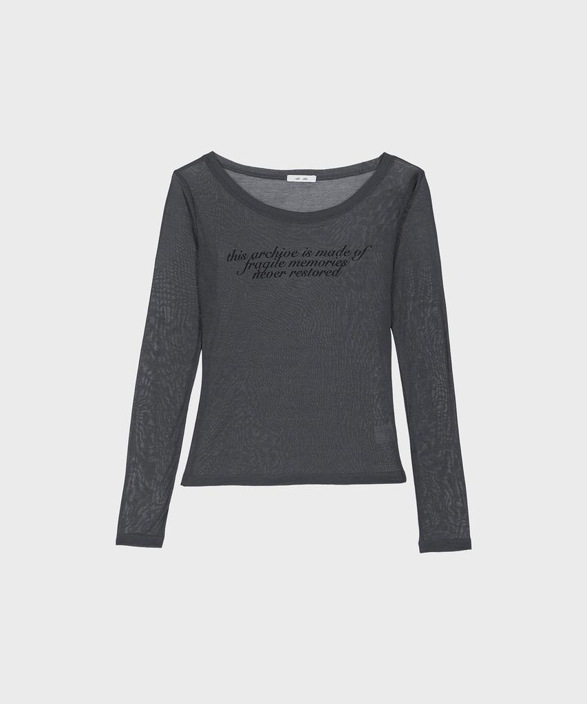 Alkialka Sheer Long Sleeve (Charcoal)