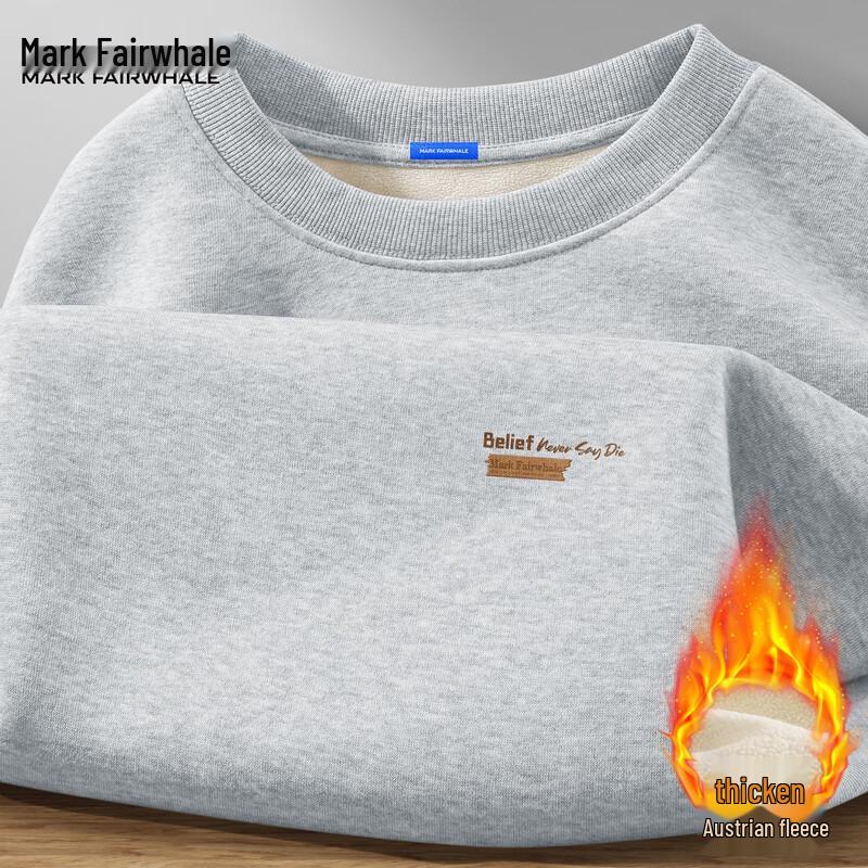Mark Fairwhale Men's Crewneck Loose Fit Thickened Sweatshirt