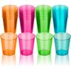 24 Pack Clear Shot Glasses 2oz Disposable Clear Hard Plastic Cups (Multicolor) Jello Cups for Party Iridescent Party Supplies