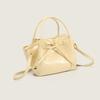 Korean Niche Portable Vegetable Basket Bag Women'S Spring Summer Fashion Bucket Bag Bow Messenger Bag