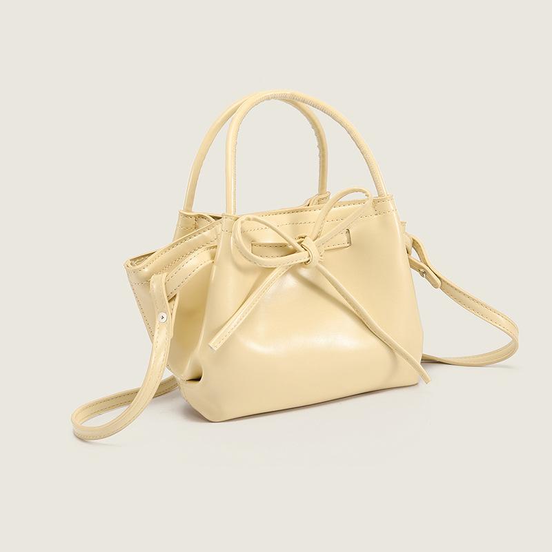 Korean Niche Portable Vegetable Basket Bag Women'S Spring Summer Fashion Bucket Bag Bow Messenger Bag
