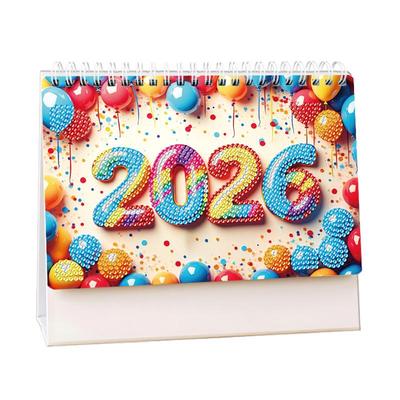 Calendario de escritorio DIY de pintura de diamantes transfronterizo de 13 hojas 2026