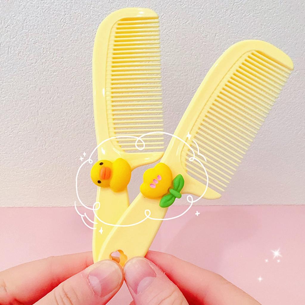 Portable Mini Kids Comb Cute Cartoon Children Hair Comb Soft Bristles For Baby Toddler Girls Boys Hair Styling Travel Size