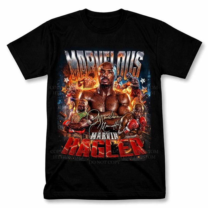 Marvelous Marvin Hagler Bootleg Graphic T shirt Vintage Style Boxing Fan Tee L