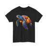 Turtle Beach T-Shirt | Stained Glass Texture with a Turtle In Bright Shirt