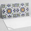 Naklejany Panel Dekoracyjny Do Szybkiej Odmiany Ściany 100X50 Cm Kwiatowy Wzór Ceramiczny