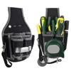 A96I-Canvas Tool Bag Replacement Carpentry Waist Bag Small Black Oxford Cloth Electrician Bag Hardware Tool Waist Bag Belt