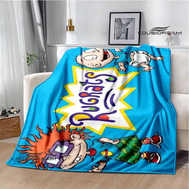 3D Cartoon R-rugrats Blankets Picnic blanket blankets for beds Flange Warm blanket Home travel blanket bed linings birthday gift