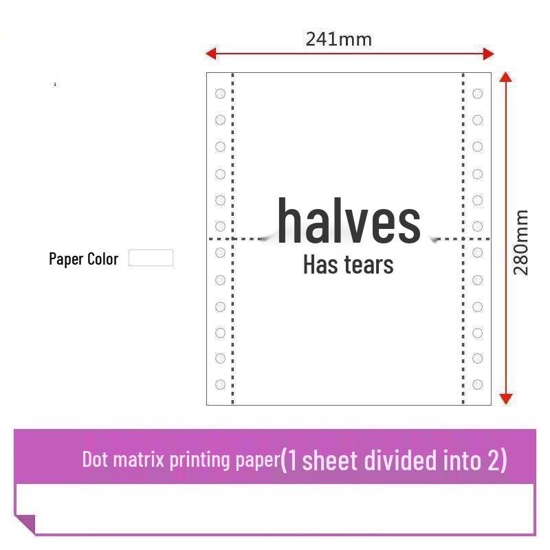 Multi-Part Dot Matrix Printer Paper: Single to Five-Part for Receipts & Delivery Notes.