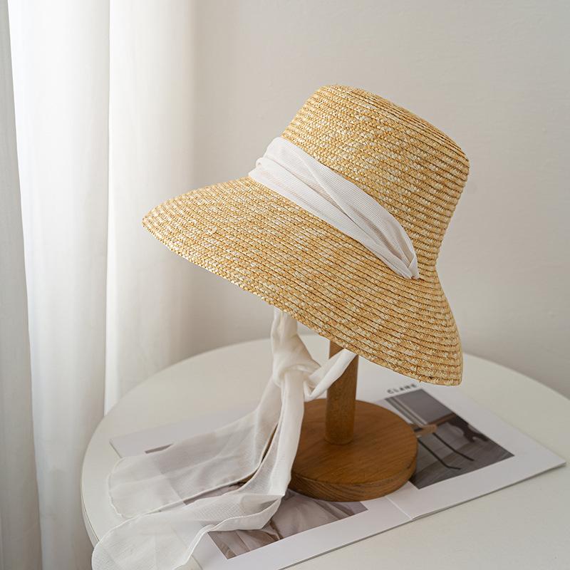 Straw Sunshade Strap, Big Eaves, Straw Straw Hat, Summer Travel Sunscreen, Concave Beach Hat