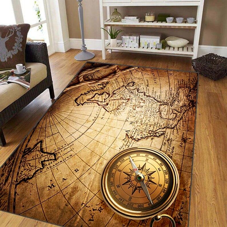 

Навігаційна карта стародавнього світу Килимок для вітальні, м який фланелевий килимок для спальні, протиковзкий килимок для ВАННОЇ, дитячий ігровий килимок 40cm by 60cm