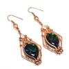Dico Glass Earrings Gemstone Jewelry, 999 Copper Wire Wrapped Earrings, Handmade Beautiful Jewelry Earrings