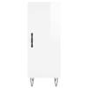 Sideboard High Gloss White 34.5 x 34 x 90 cm Engineered Wood