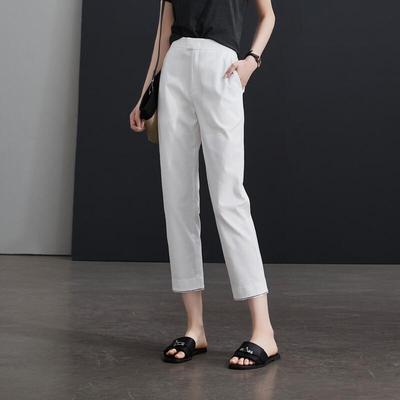 SOFSIL 2026 Summer High-Waist Cropped Casual Pants