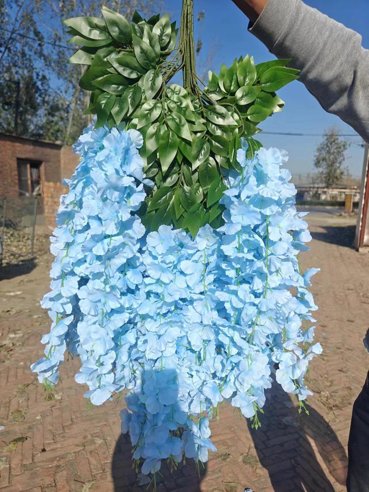 

Штучна квіткова лоза гліцинії для декорування стелі чи вікна - імітаційна рослина з довгими нитками special soybean flower небо синє кольору