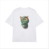 Face Mask Kitten Print Unisexs And Unisexs TShirt American Personality Round Neck Short Sleeve Summer Couple Top All Match