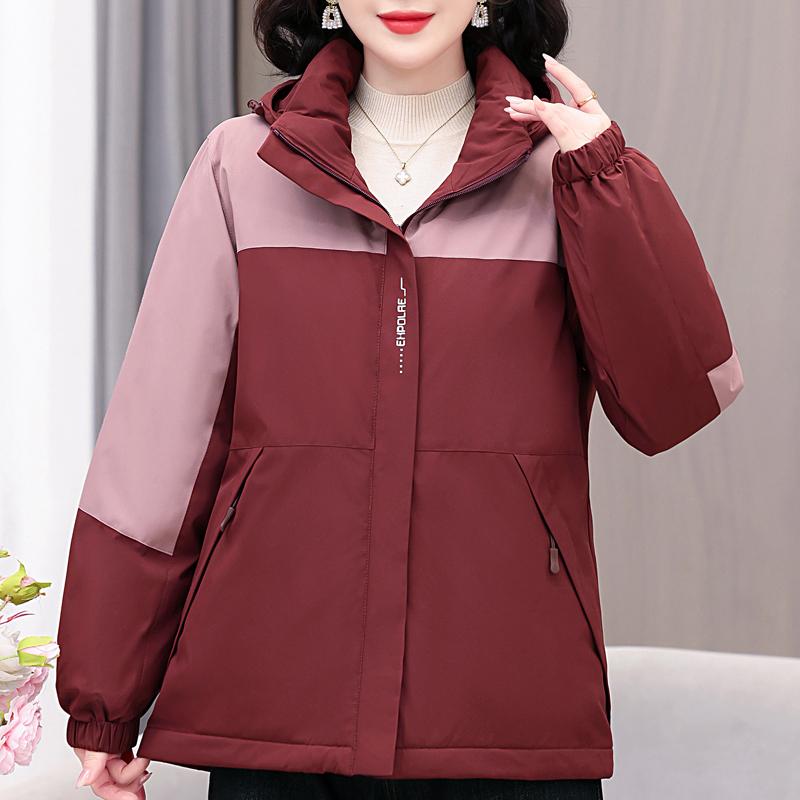Fashion Winter Woman Parkas Hooded Thick Warm Outerwears Loose Long Sleeve Plus Size Jacket Women's Coats