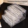3/5 Layer Transparent Necklace Storage Box Waterproof Jewelry Storage Drawer  for Women