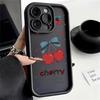 Phone Case For Motorola Moto Edge 50 Pro Fusion 40 NEO G84 G35 G85 5G G22 G32 G52 G30 G60 Cover Cherry Fruit Bow Silicone Funda
