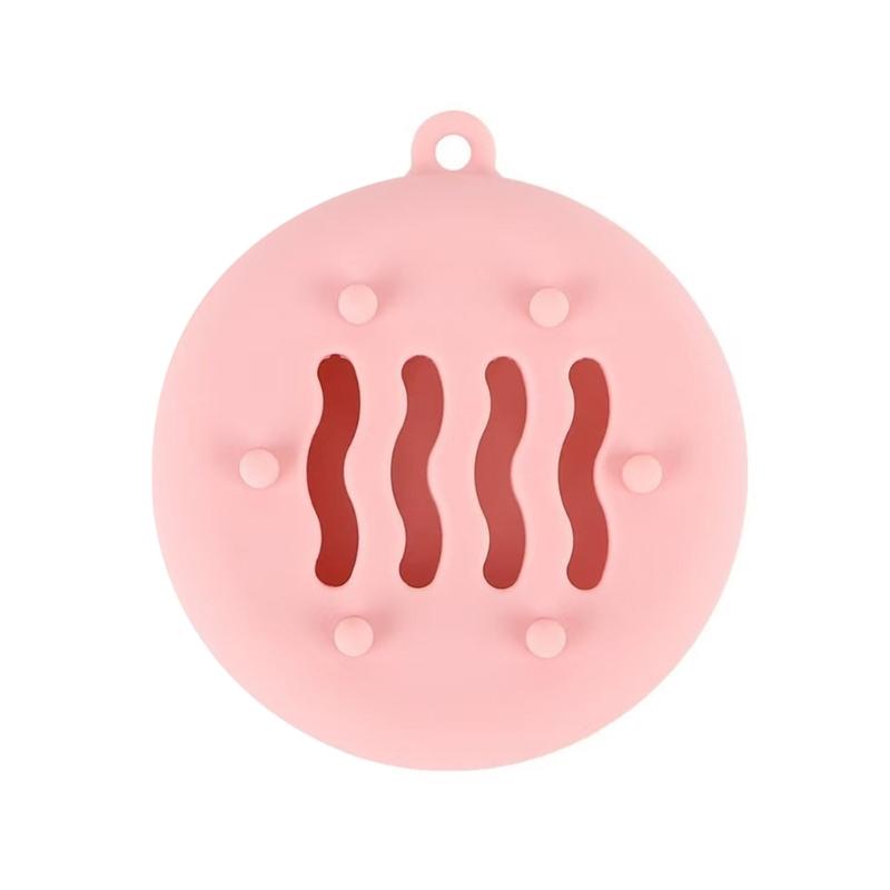 Makeup Sponges Holder Silicone  Sponges Case Blenders Storage Box Make Up Puff Blenders Container Powder Puff Case 1 розовый