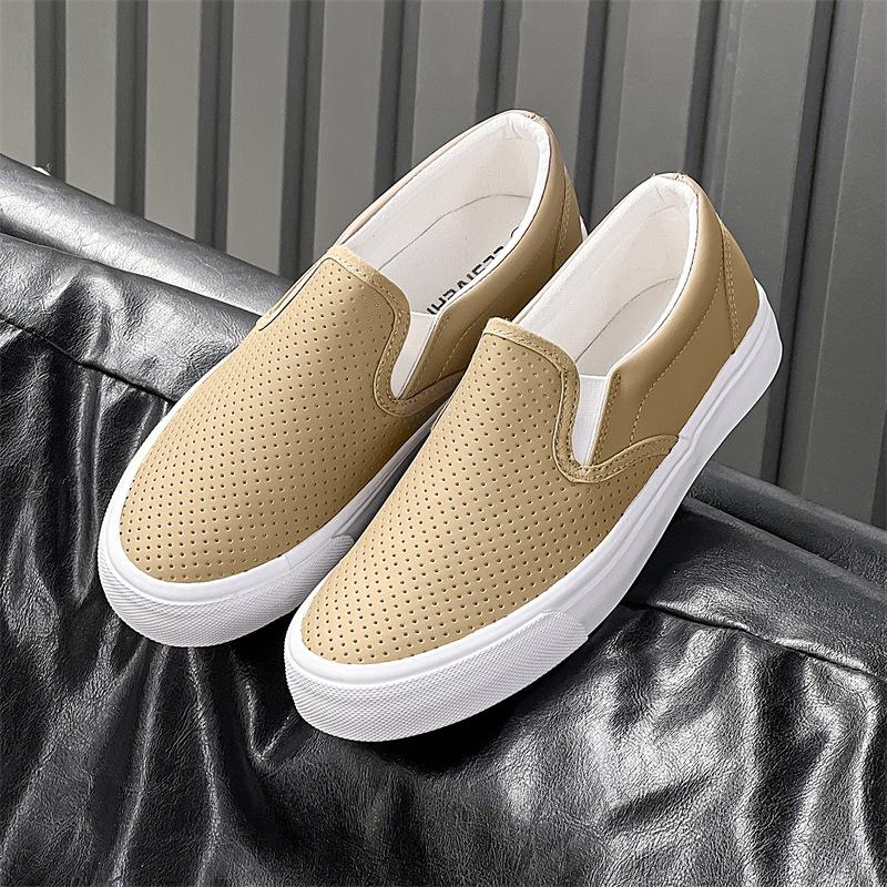 Microfiber Leather Surface Summer New Soft Bottom Breathable Lazy Shoes Student Flat Bottom