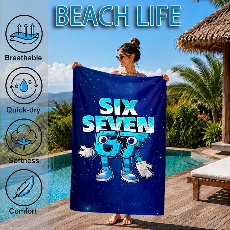 Weltraumabenteuer mit Six Seven 67 Strandtuch, Schnelltrocknend, Pflegeleicht, Geeignet für Fitness und Strandurlaub, Sport-Essential