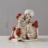 Creative Resin Couple Skeleton Model Sculpture Ornaments Living Room Bedroom Foyer Tabletop Halloween Decoration Accessories