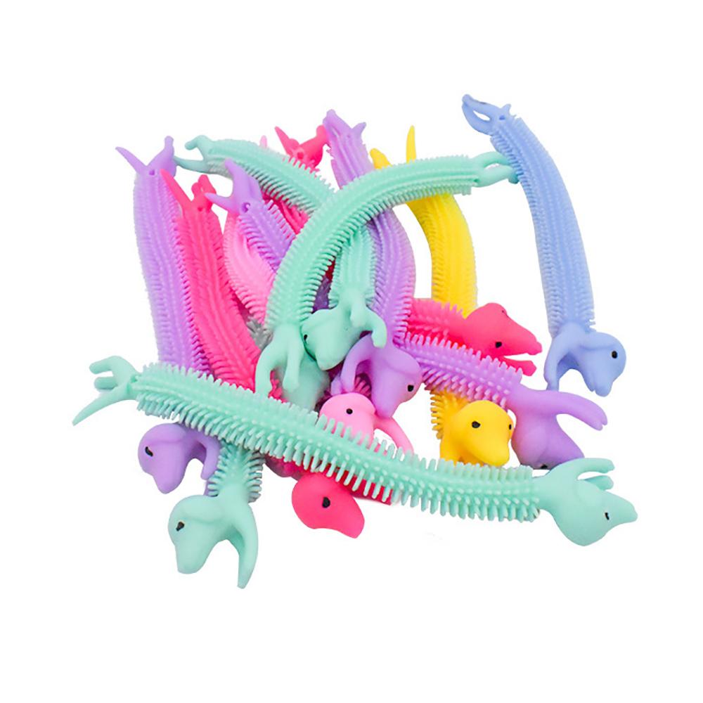 Silicone world Worm Noodle Stretch String TPR Rope Anti Stress Toys String Fidget Autism Vent Toys Decompression Toys Vent Toys