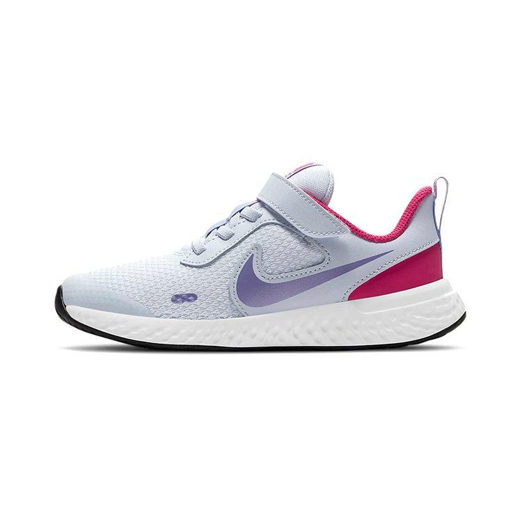 Nike REVOLUTION 5 Athleisure Low top Kids' Running Shoes Light Blue Children Aged 3 7 Years Old BQ5672-018