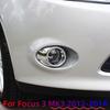 2pcs Front Fog Light Cover Fit for Ford Focus 3 Mk3 2012 2013 2014 ABS Chrome Lamp Trim Bezel Bumper Foglight Car Accessories