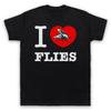 Jag Älskar Flugor Djurrättsälskare Rädda Djur Insekt Herr- och Dam-T-shirt