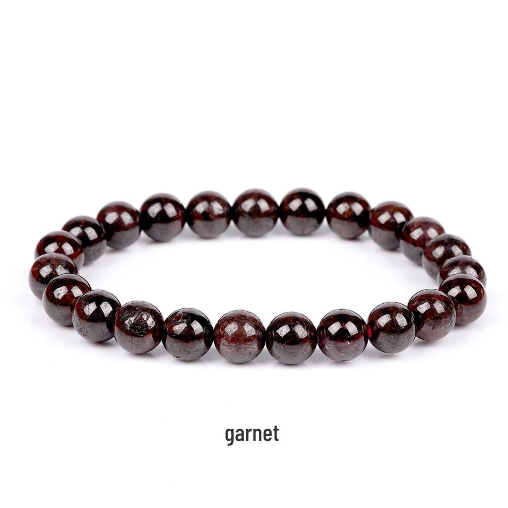 She Yao Natürlicher Kristallachat Tigerauge Armband - Modeschmuck mit einzelnen runden Perlen