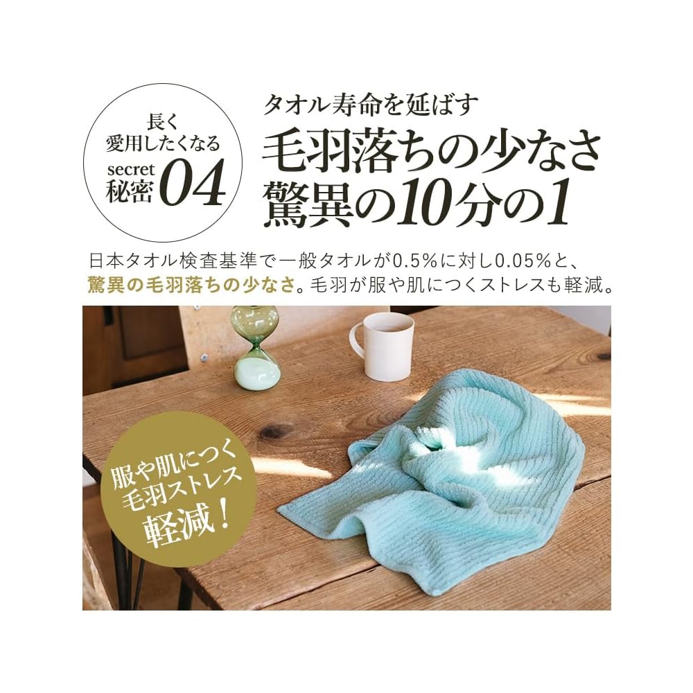 ASiTA Bath Towel, 1 piece, Off-white, Imabari Towel, Approx. 60 x 120 cm, 100% Cotton, Highly