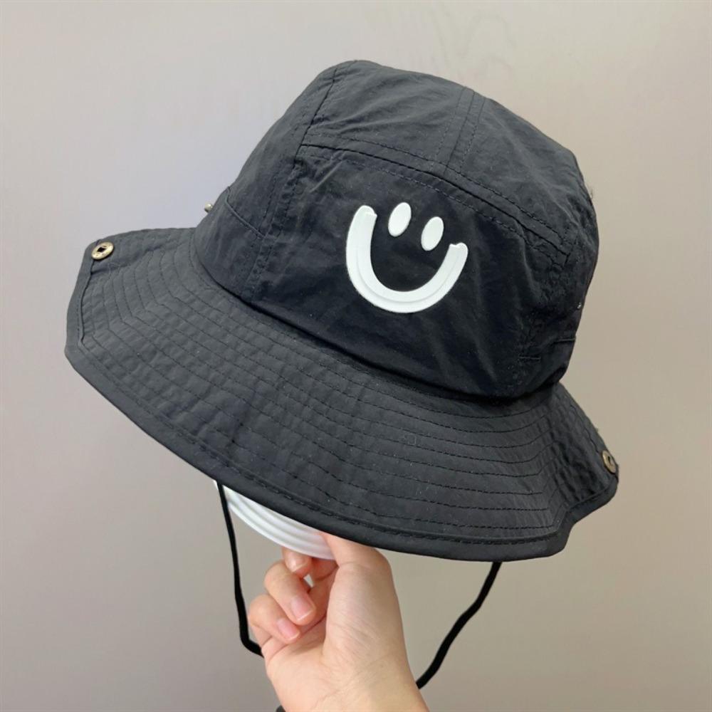 Outdoor Uv Protection Kids Bucket Hat Breathable Cotton Fishing Hat Cartoon Cute Panama Hat